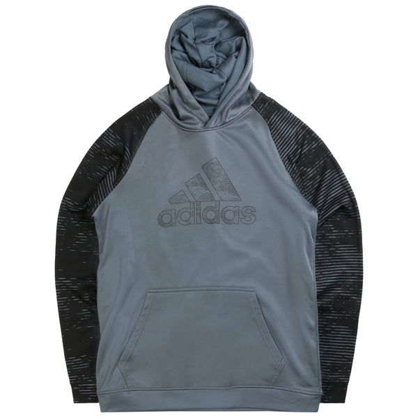 Adidas  Spellout Pullover Hoodie XLarge Grey