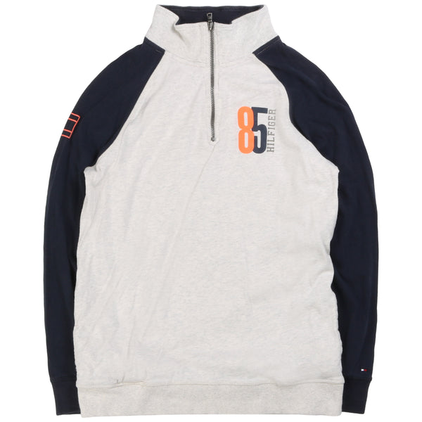 Tommy Hilfiger  Quarter Zip Sweatshirt XLarge Grey