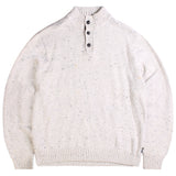 Chaps Ralph Lauren  Quarter Button Knitted Jumper / Sweater Large Beige Cream
