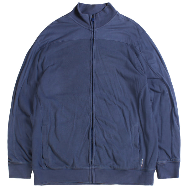 Chaps Ralph Lauren  Plain Full Zip Up Sweatshirt XLarge Navy Blue