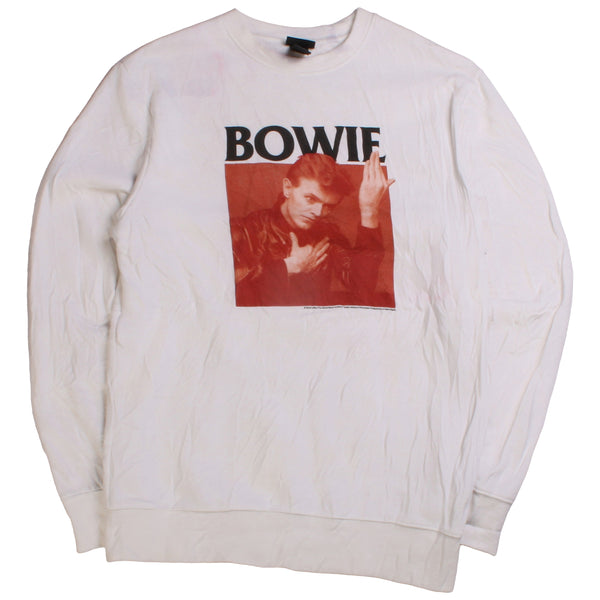 H & M  David Bowie Crewneck Sweatshirt Small White