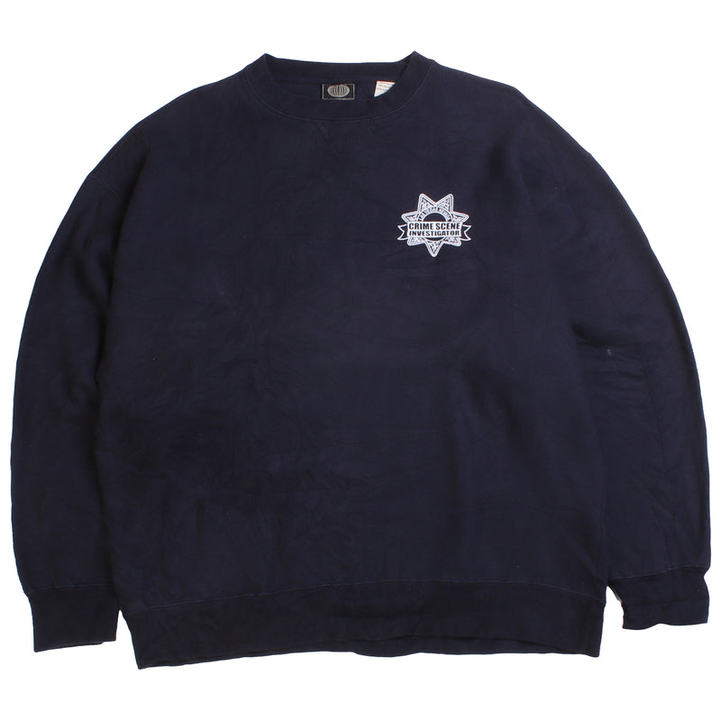 CSI  CSI Crewneck Sweatshirt Large Navy Blue