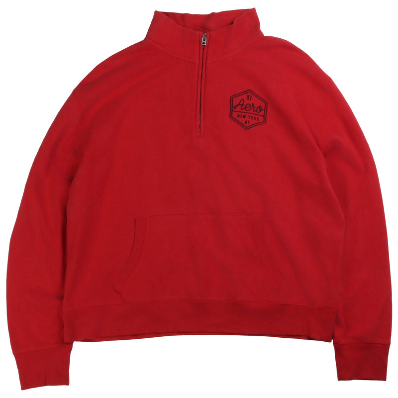 Aeropo  Aero Quarter Zip Sweatshirt XLarge Red