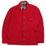 Currier & Branch  Corduroy Long Sleeve Button Up Shirt Medium Red