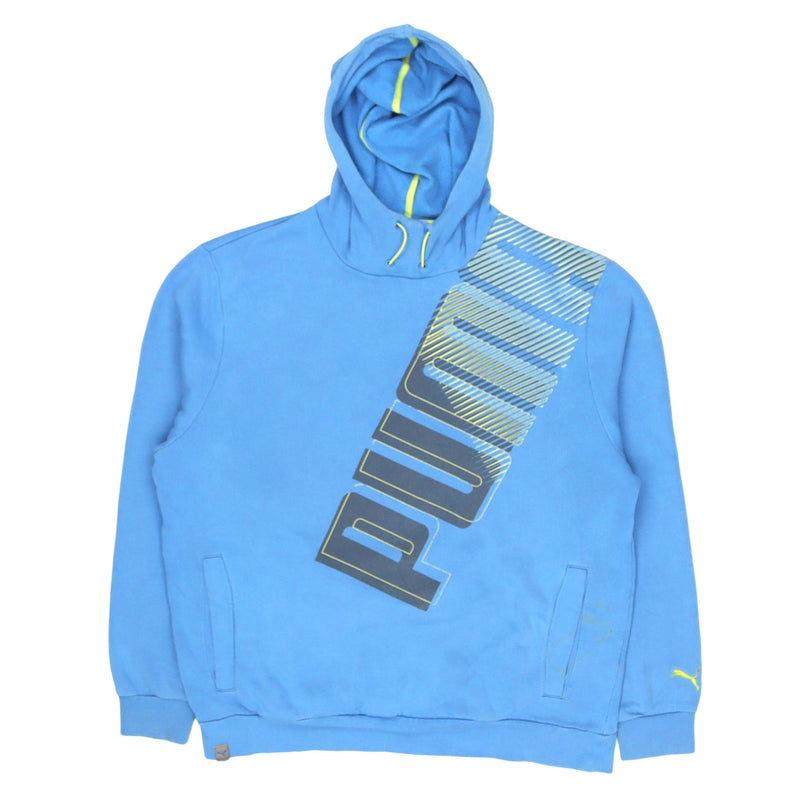 Puma 90's Spellout Pullover Hoodie XLarge Blue