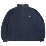 Timberland  Quarter Zip Heavyweight Sweatshirt Large Navy Blue