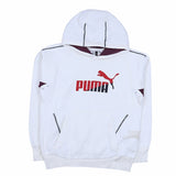 Puma 90's Spellout Heavyweight Pullover Hoodie Large White