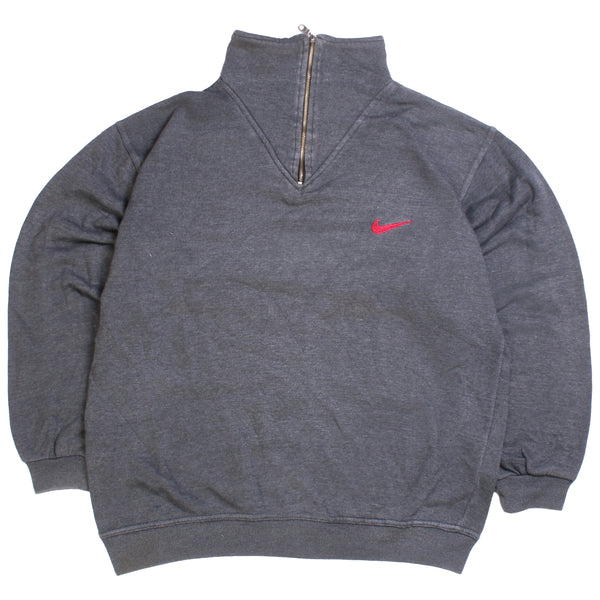 Nike  Swoosh Quarter Zip Sweatshirt Large Grey