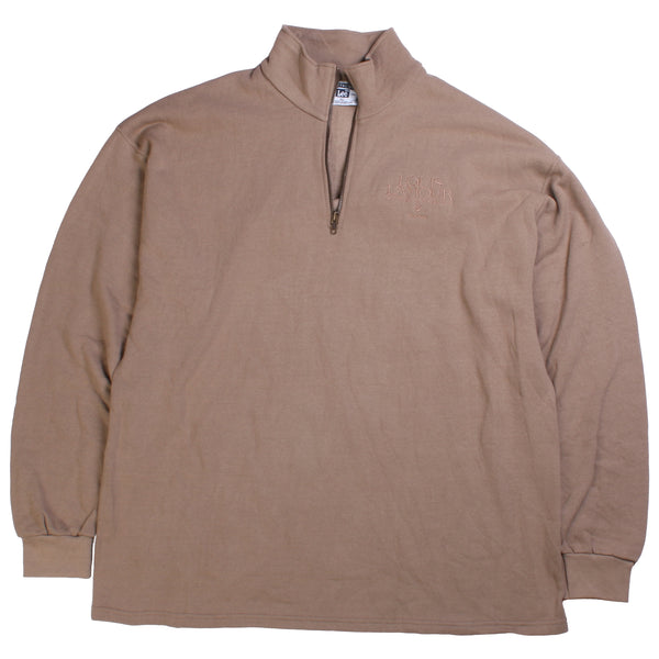 Lee  Quarter Zip Sweatshirt XLarge Brown