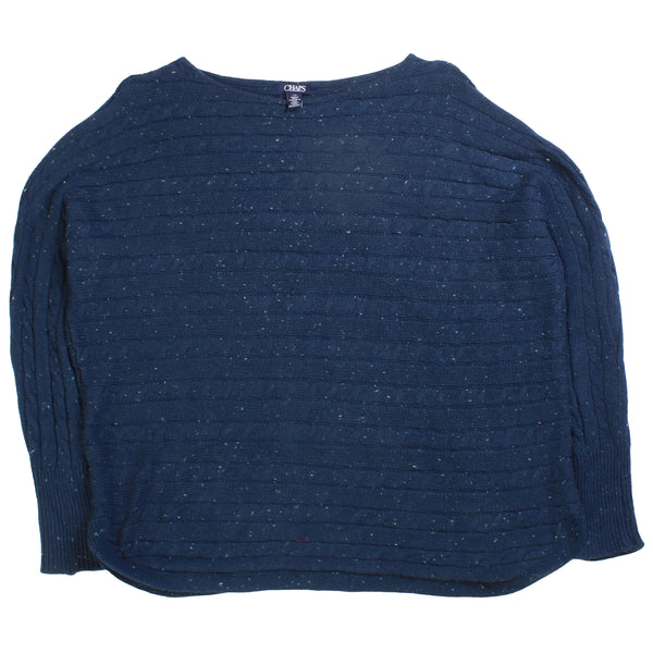 Chaps  Knitted Crewneck Jumper / Sweater Large Navy Blue