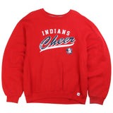 Russell Athletic  Indians Cheers Heavyweight Crewneck Sweatshirt Medium Red