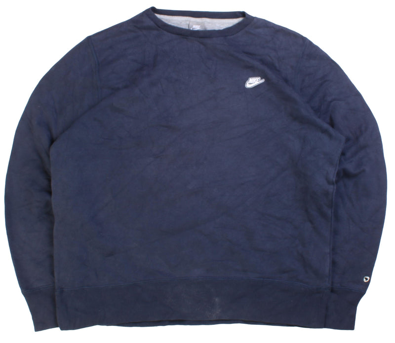 Nike  Swoosh Heavyweight Pullover Sweatshirt XLarge Navy Blue