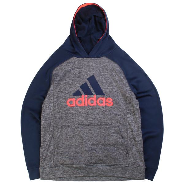 Adidas  Spellout Pullover Hoodie XLarge Grey