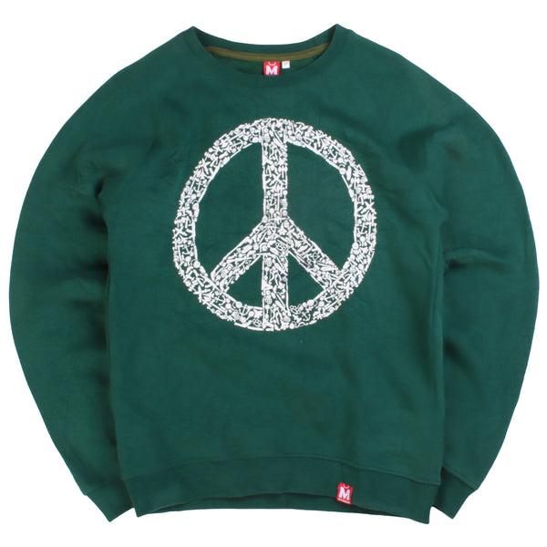 Miabbas  Peace Heavyweight Crewneck Sweatshirt XSmall Green