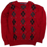 Tommy Hilfiger  Knitted Heavyweight Crewneck Jumper / Sweater Large Red