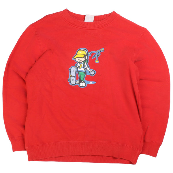 Adidas  Skater Crewneck Sweatshirt Small (missing sizing label) Red