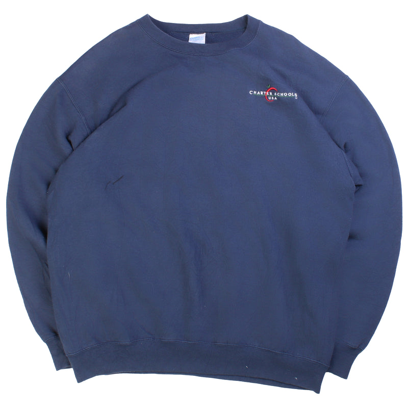 Port and Company  Charter Schools Crewneck Sweatshirt XLarge Navy Blue