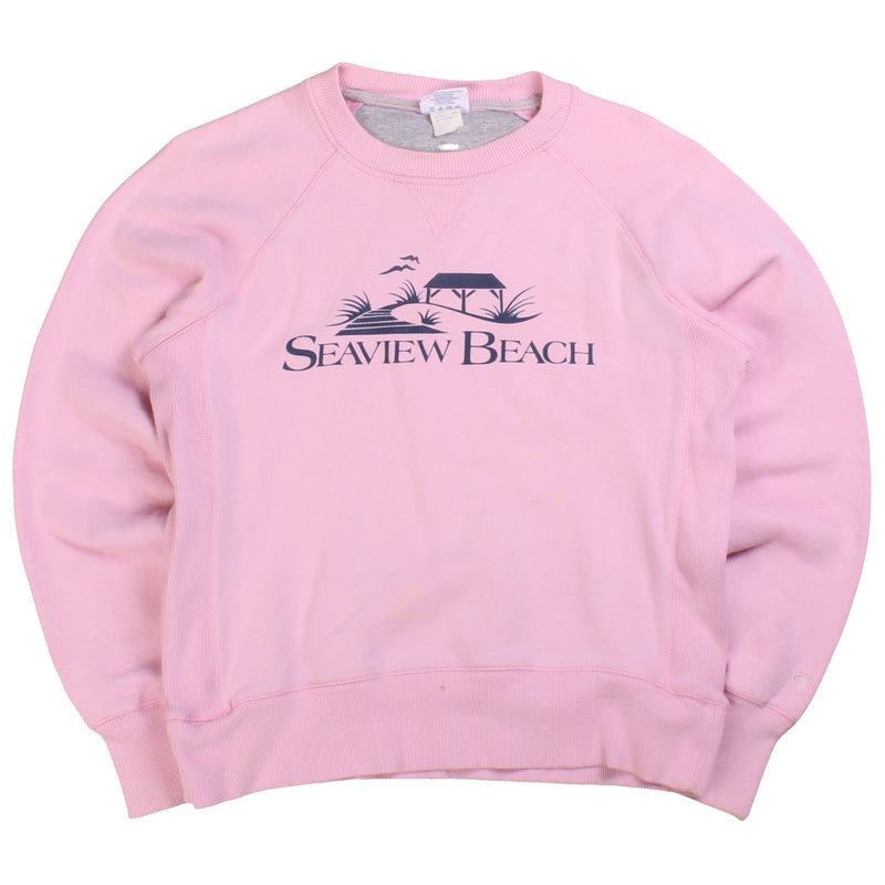 Champion  Seaview Beach Crewneck Sweatshirt Small Pink