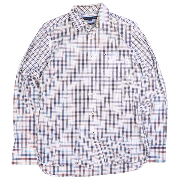 Tommy Hilfiger  Check Long Sleeve Button Up Shirt Large Blue