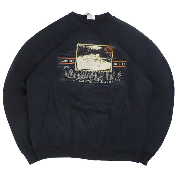 Gildan  Tahquamenon Falls Crewneck Sweatshirt Medium Black