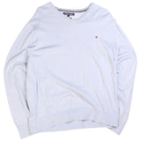 Tommy Hilfiger  Knitted V Neck Jumper / Sweater XLarge Blue