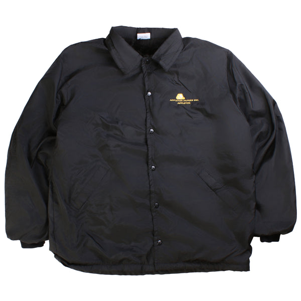 Birdie  Coach Button Up Windbreaker Jacket XLarge Black