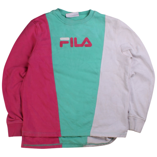 Fila  Spellout Heavyweight Crewneck Sweatshirt XSmall Pink