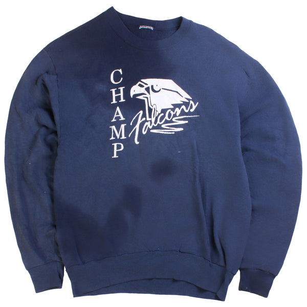 Champ  Tie Dye Crewneck Sweatshirt Small (missing sizing label) Navy Blue