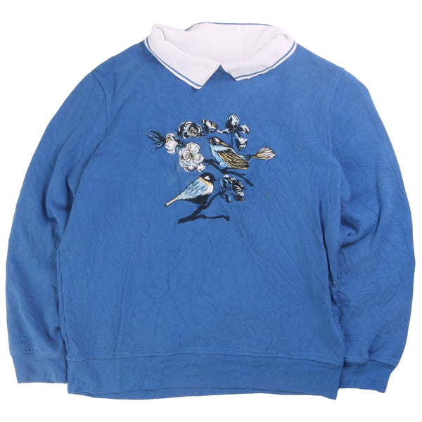 Safield  Flower Sweatshirt Medium Blue