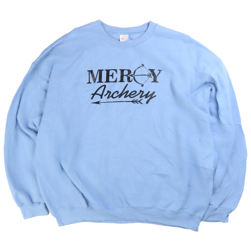 Gildan  Mercy Archery Crewneck Sweatshirt XXLarge (2XL) Blue