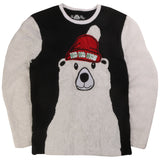 America Rag  Ho Ho Ho Polar Bear Sweatshirt Small White