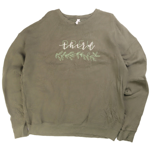 Canvas  Heavyweight Crewneck Sweatshirt Large Khaki Green