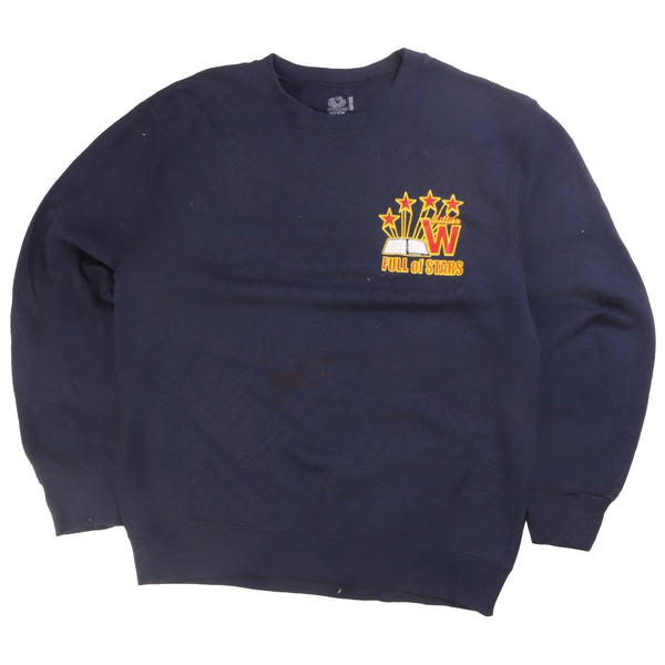 Fruit of the Loom  Full of Stars Heavyweight Crewneck Sweatshirt Small Navy Blue