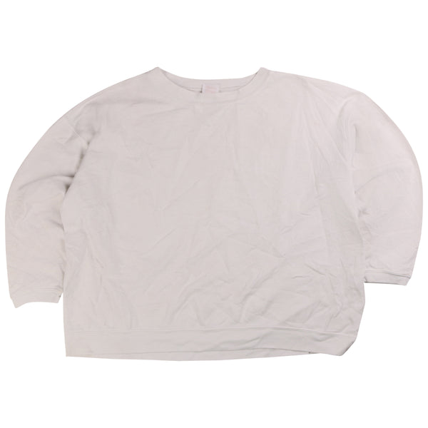 Hanes  Plain Heavyweight Crewneck Sweatshirt Medium White