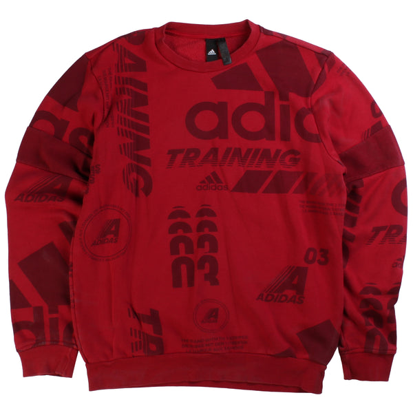 Adidas  Heavyweight Crewneck Sweatshirt Medium Red