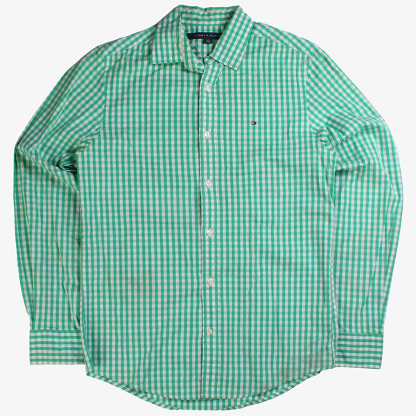 Tommy Hilfiger  Long Sleeve Button Up Check Shirt XSmall Green