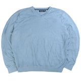 Nautica  Knitted V Neck Sweatshirt XLarge Blue