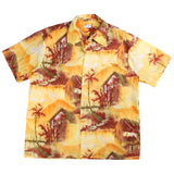 Kole Kole  Hawaii Short Sleeve Button Up Shirt Large Yellow