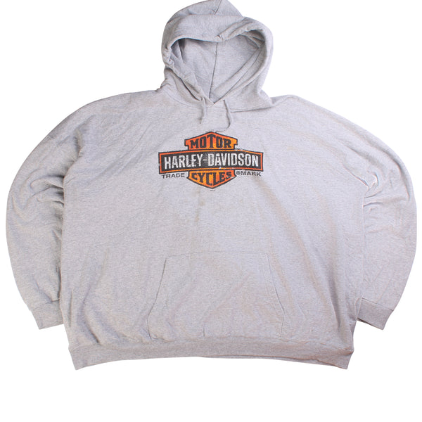 Harley Davidson  Back Print Pullover Hoodie XXXXXLarge (5XL) Grey