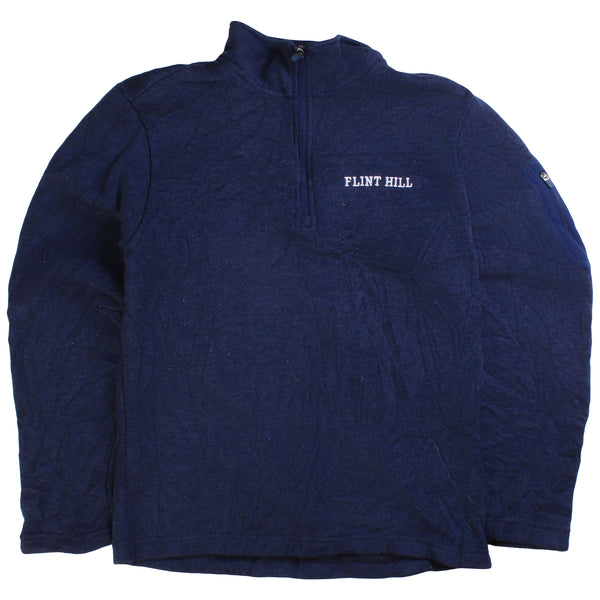 Flint Hill  Flint Hill Quarter Zip Sweatshirt Small Navy Blue