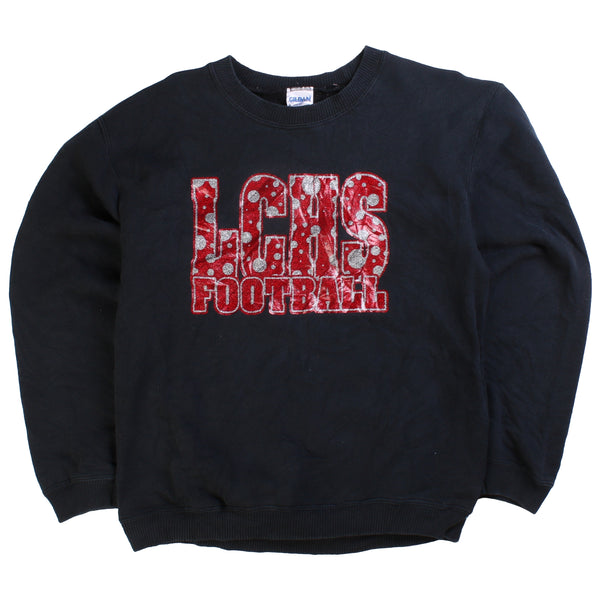 Gildan  LCHS Football College Crewneck Sweatshirt Small Navy Blue