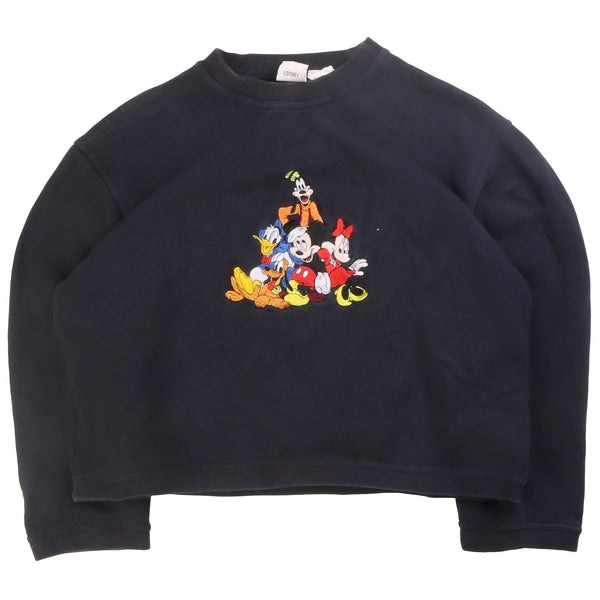 Disney  Mickey Mouse Heavyweight Crewneck Sweatshirt Small (missing sizing label) Navy Blue