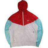 Nike  Hooded Full Zip Up Windbreaker Jacket Large Red