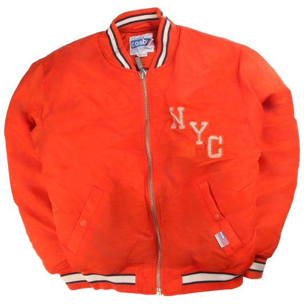 Cosby  Gerry Cosby Bomber Jacket Ma-1 Reflection Logo Rare Color Bomber Jacket Medium Orange