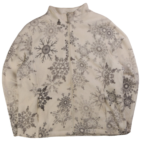 Alia  Snow Globe Fleece Fleece Jumper Small White