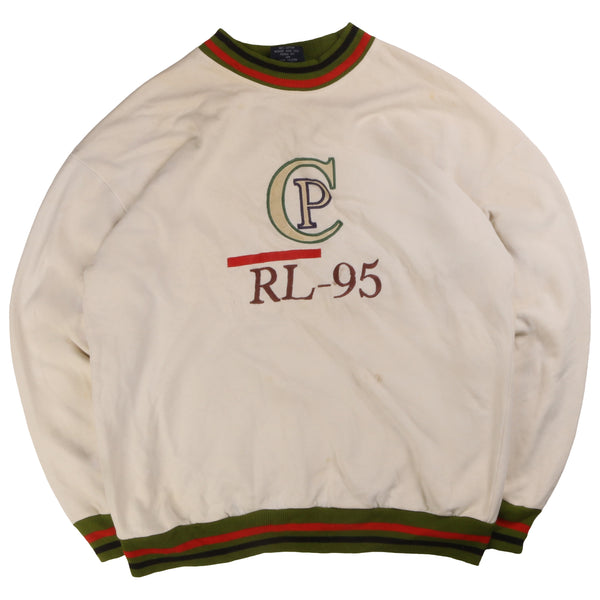 Polo Ralph Lauren  CP RL 95 Heavyweight Crewneck Sweatshirt XLarge Beige Cream