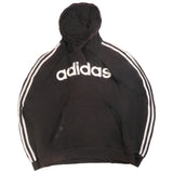 Adidas  Spellout Pullover Hoodie Large Black