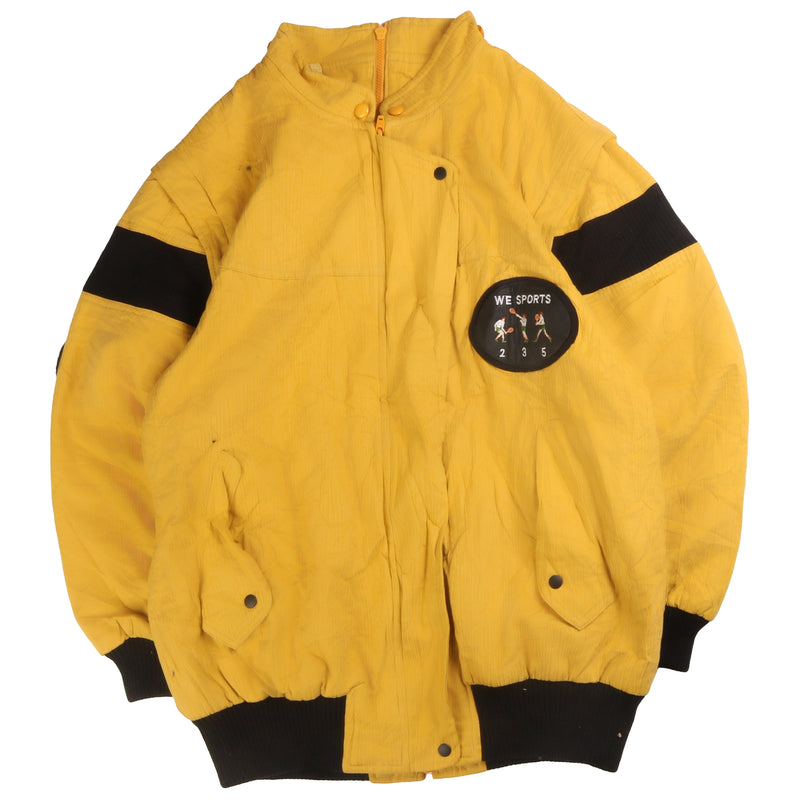 We Soirt  Back Zip Front Zip Bomber Jacket Small (missing sizing label) Yellow