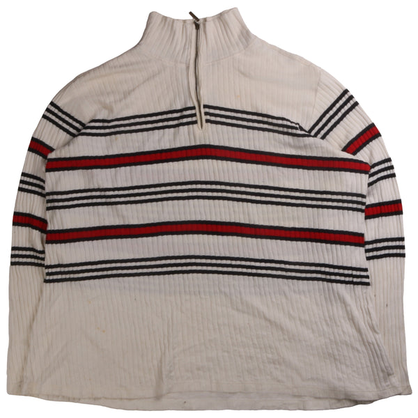 Tommy Hilfiger  Quarter Zip Knitted Jumper / Sweater XXLarge (2XL) Beige Cream