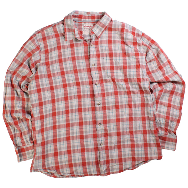 Wrangler  Long Sleeve Button Up Check Shirt XLarge Red